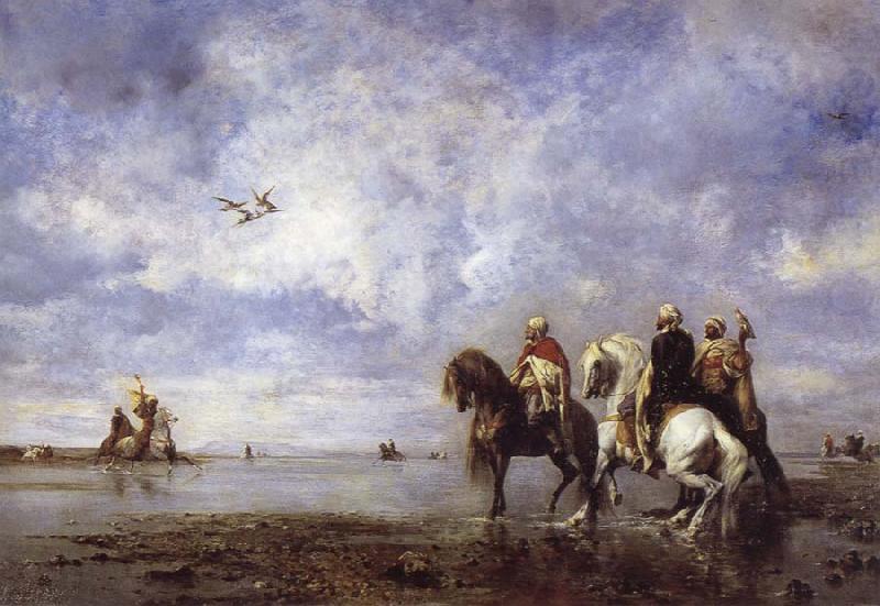 Arab Horsemen Resting, Eugene Fromentin